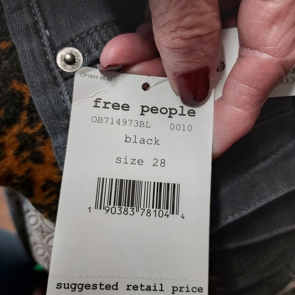 We the free NWT BLACK/ dark grey size 28 pants - Picture 2 of 7